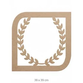 DS014 Defne Yapraklı Dekoratif Duvar Süsü Ahşap Boyanabilir Obje